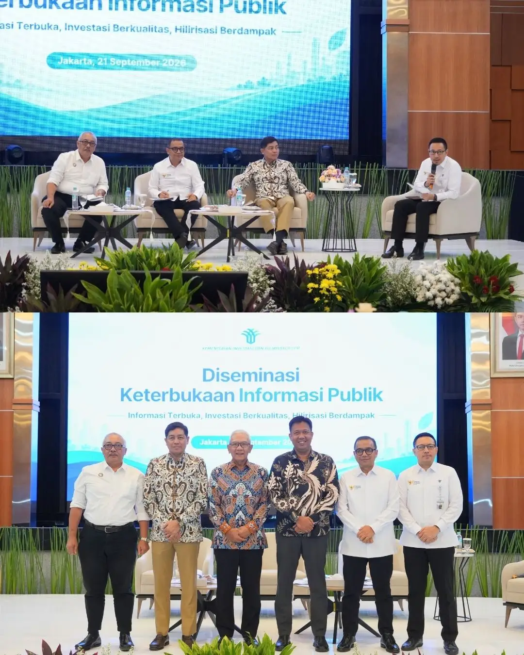 Para narasumber dan moderator dalam kegiatan Diseminasi Keterbukaan Informasi Publik.
